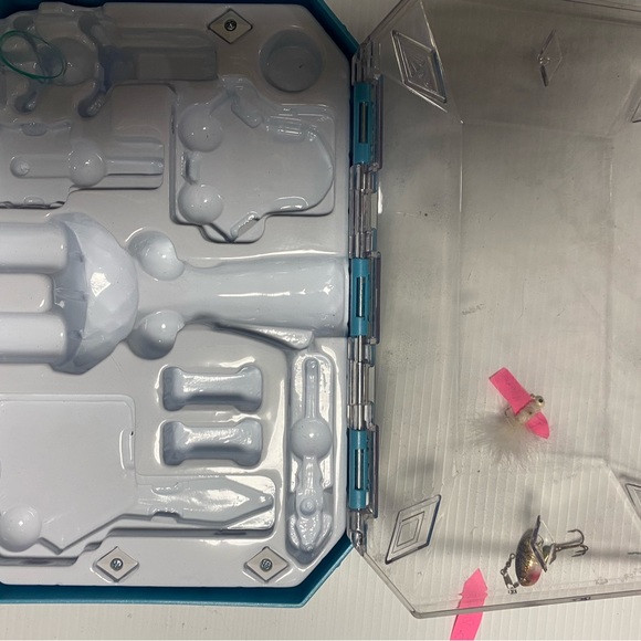 Antique fishing lures, Heddon in package, Krocodile, BENO, wonder lure.With case - Picture 3 of 11